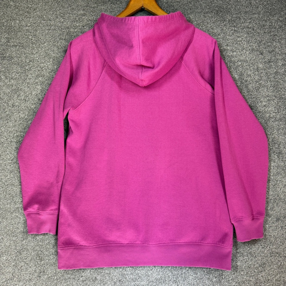 Ideology Hoodie Womens M Magenta Pink Snap Side Vent Raglan Sleeve Fleece - Picture 4 of 6